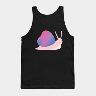 Bisexual Pride Love Heart Snail Tank Top